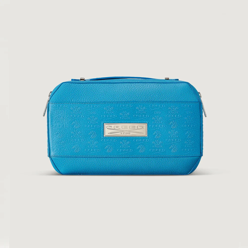 Trousse de toilette cuir bleu Image 1