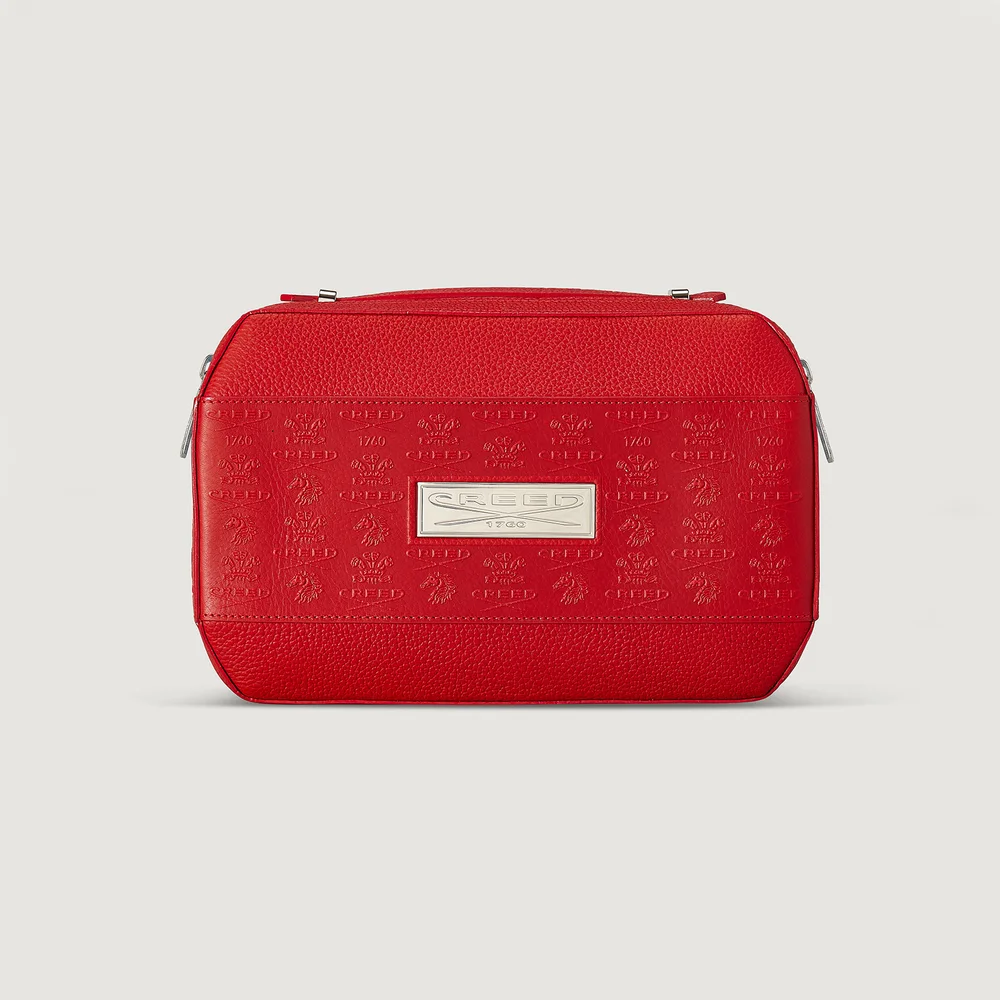 Trousse de toilette en cuir - Rouge Image 1