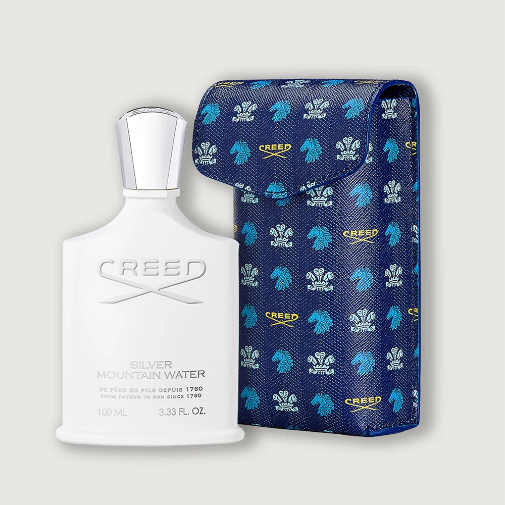 Silver Mountain Water 100ml avec son etui en cuir Image 1