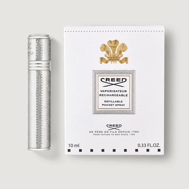 Vaporisateur de voyage rechargeable 10 ml - argent/argent