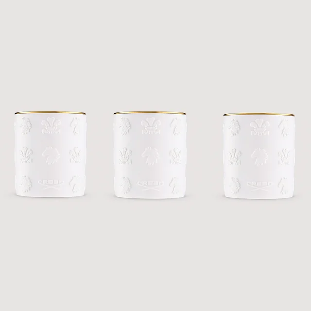 Trio de bougies porcelaine