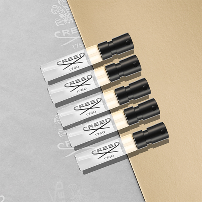 Black & White Leather Wallets housing fragrance samples